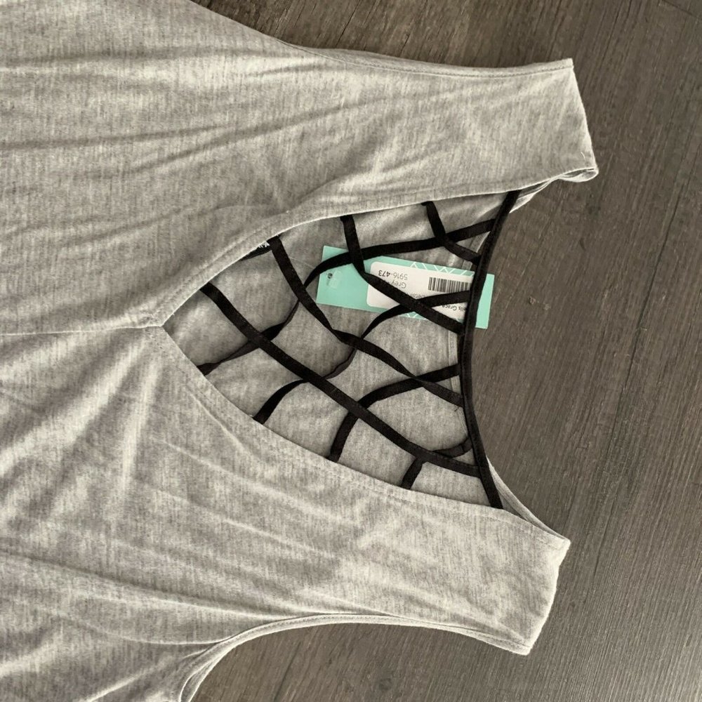 NWT Wells Grace Womens Size XS Gray And Black Tank